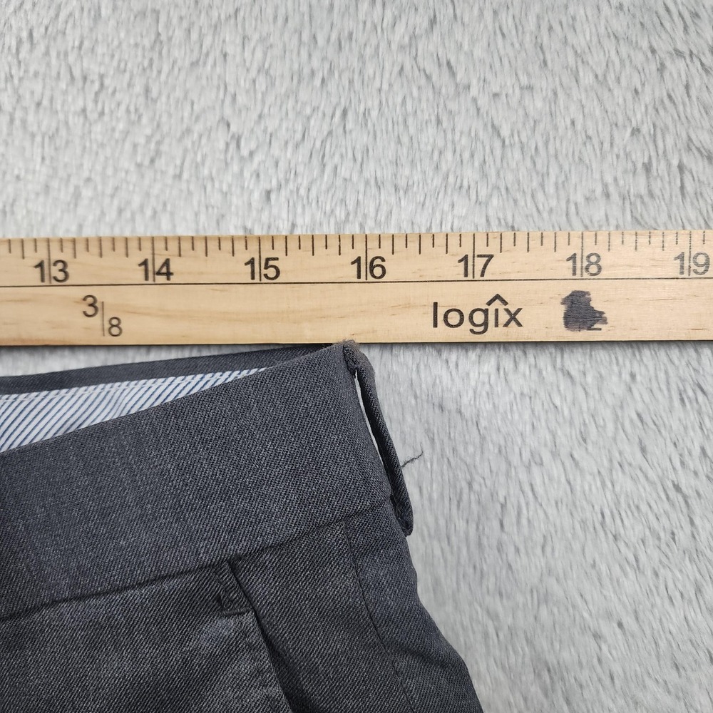 Hart Schaffner Marx Pants Mens 32x29 Gray Wool Stretch Dress Slacks (Tag‎ 34x30) - Picture 6 of 12